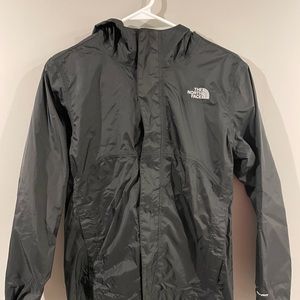 Boys Large Hooded North Face Rain Jacket